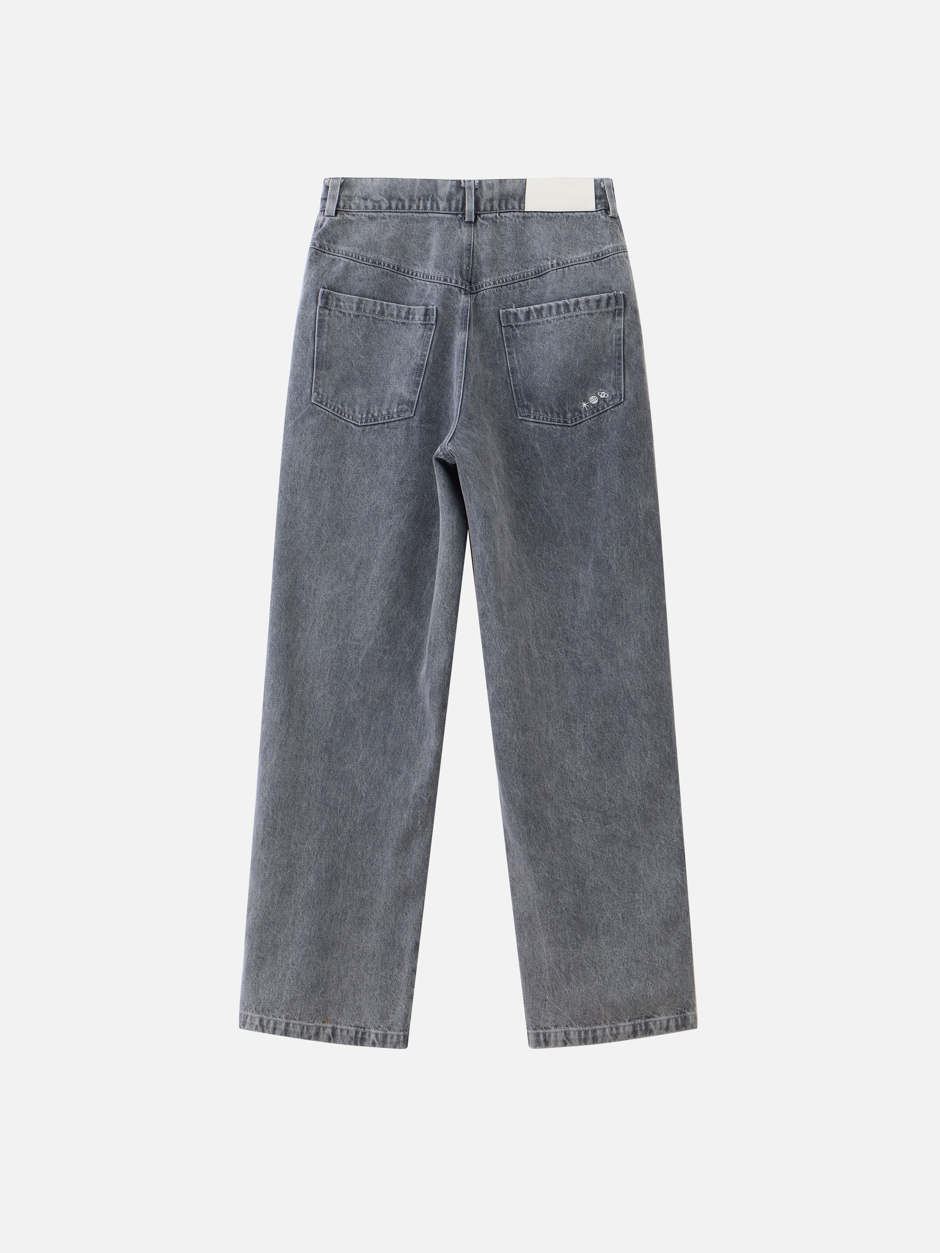 Grey Washed Baggy Jeans