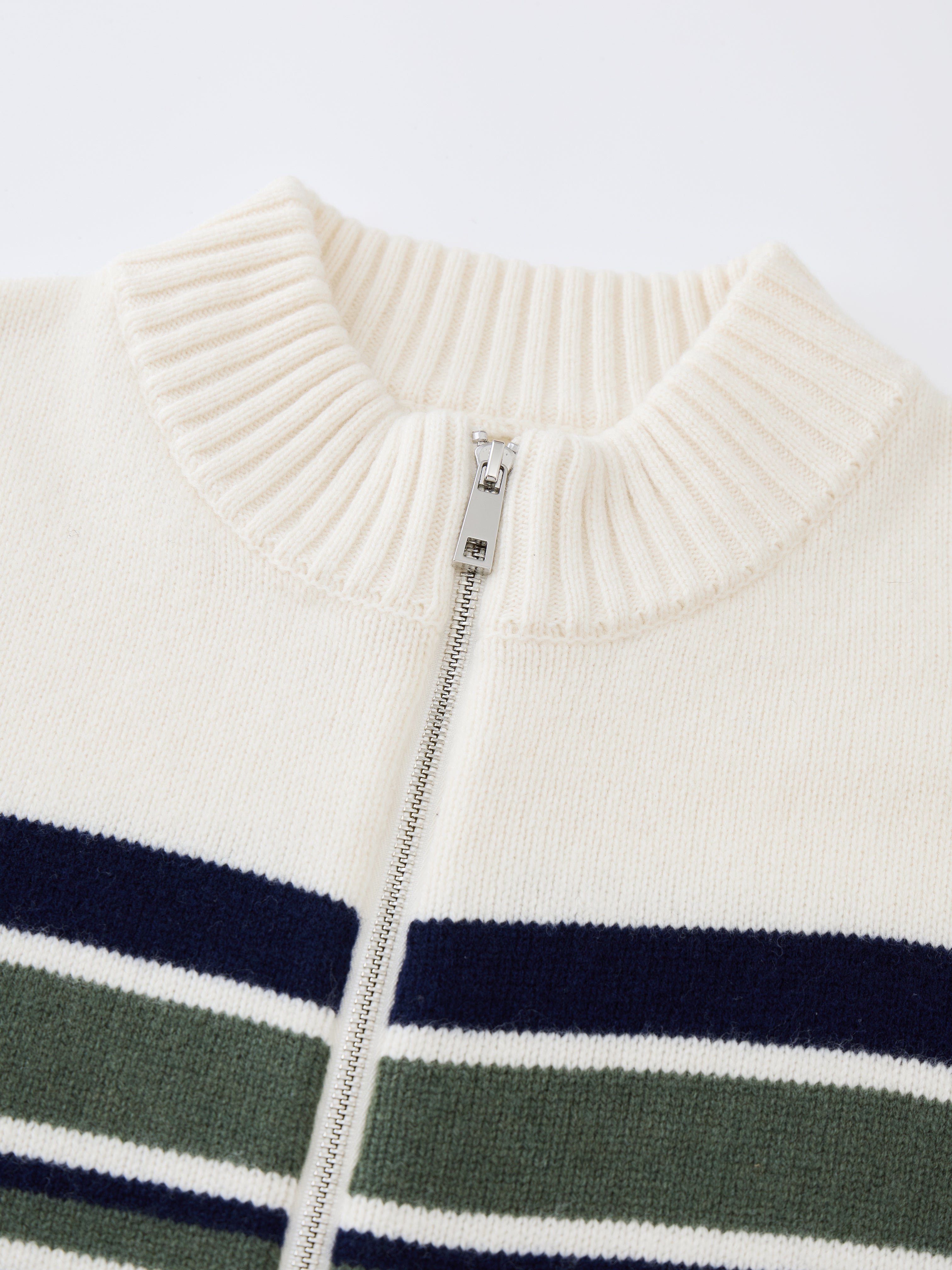 Striped Zip Knit